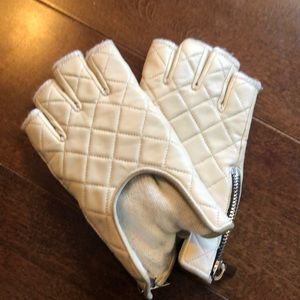 Rachel Zoe fingerless quilted gloves
